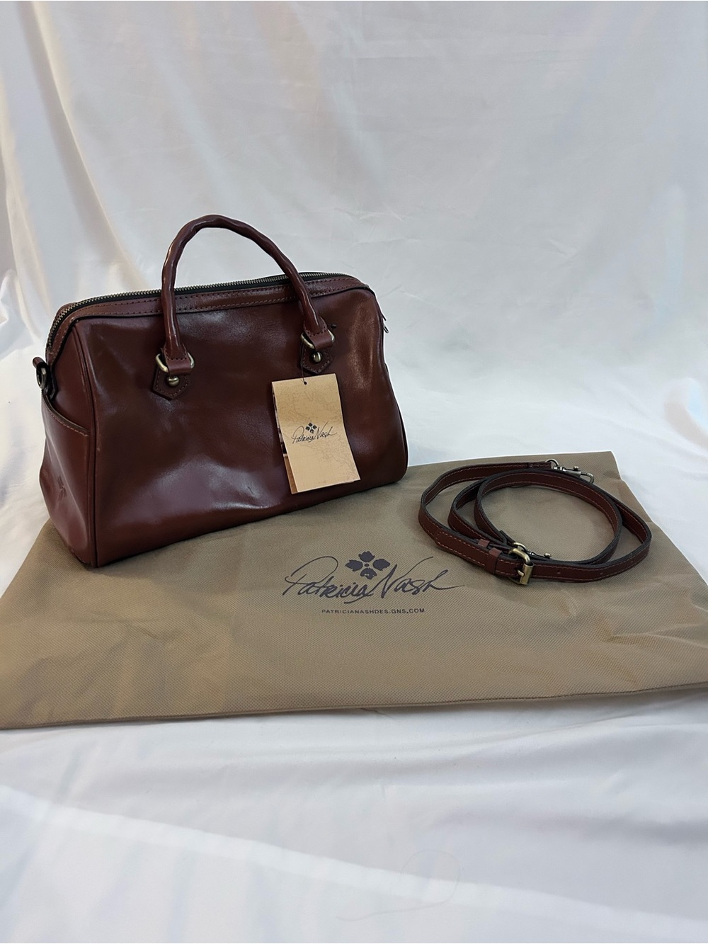 Patricia Nash Brown Leather Satchel
